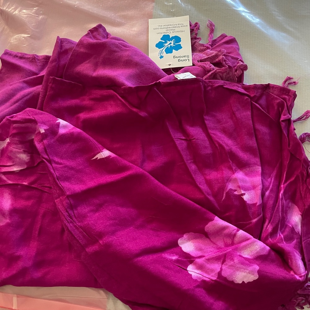 Vibrant Floral Sarongs (bundle for both)